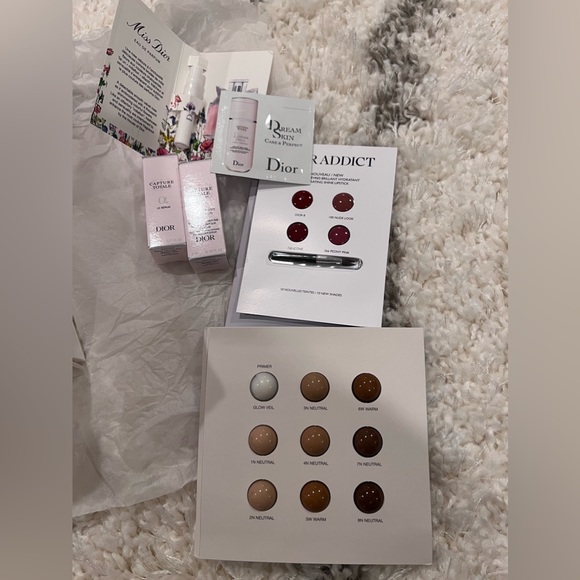 NIB Dior Makeup Pouch Pink Canvas Drawstring bag 17×11×6cm w/freebies - Picture 12 of 16